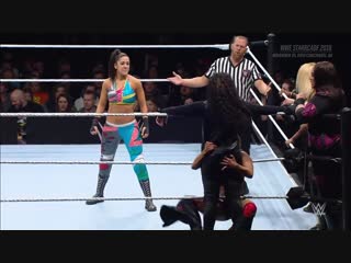 Bayley, sasha banks, dana brooke & ember moon vs mickie james, alicia fox, nia jax & tamina