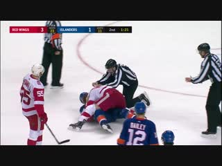 Boychuk wont stop punching at abdelkader while on his back