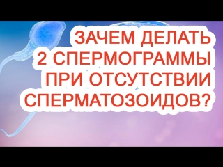 Зачем делать 2 спермограммы при отсутствии сперматозоидов?