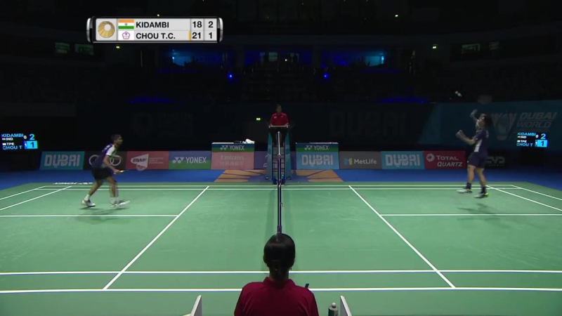 Dubai 2017day 2 ms srikanth kidambi chou tien chen бадминтон
