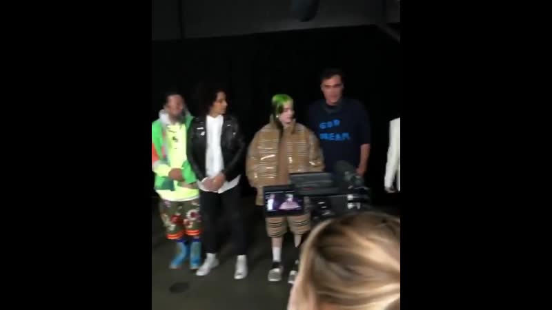 Billie backstage at the adobe max keynote in los angeles