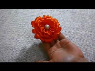 Satin zinnia flower tutorial