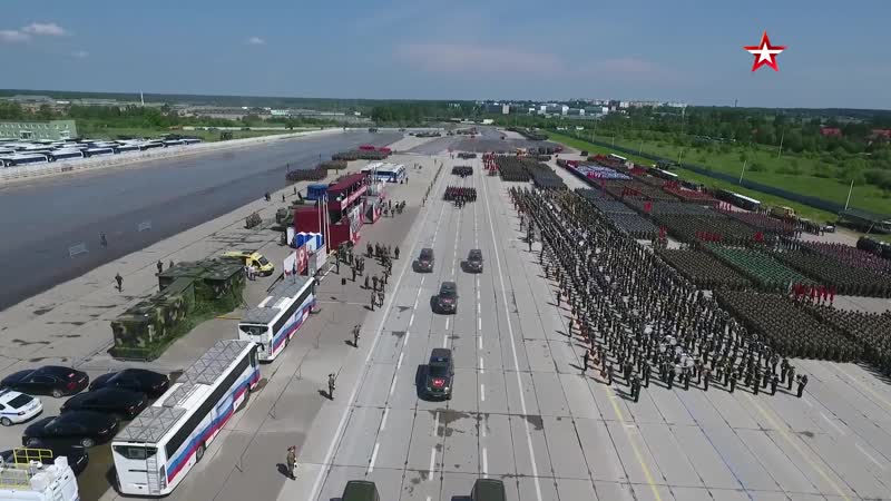 Подготоа к параду победы на полигоне алабино