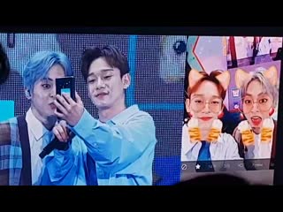 [fancam] 190504 xiumin & chen selfie time @ fan meeting "xiuweet time"