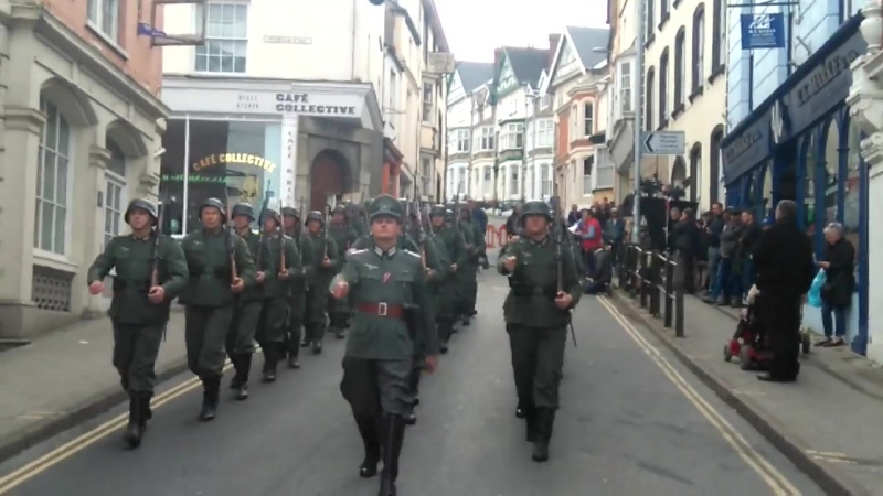 Germans marching bideford high street guernsey 2017!