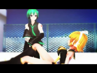 [mmd] (rin,mikuo y miku)