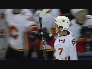 Flames offense produces nine goals against blue jackets