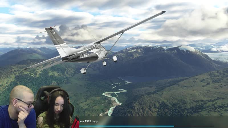 Оля пингвин впервые взяла в руки штурвал и полетела в америку! (microsoft flight simulator 2020)