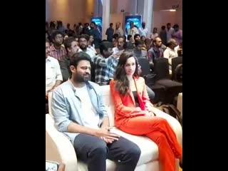 Prabhas and shraddhakapoor at saahochennaipressmeet
