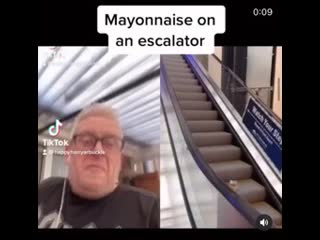 Mayonnaise on an escalator