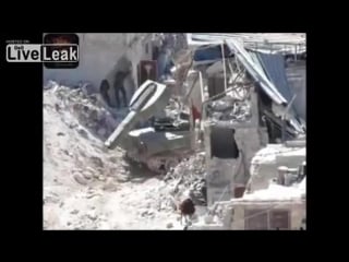 Huge thermobaric shell lands on fsa held area in jobar, damascus