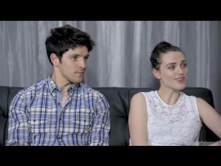 Colin morgan katie mcgrath ew interview at san diego comic con 2012