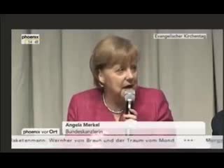 Bereits am 4 juni 2011 sprach angela merkel auf dem evangelischen kirchentag in dresden von der „neuen weltordnung“