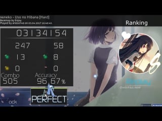 Osu! 96neko uso no hibana [hard]