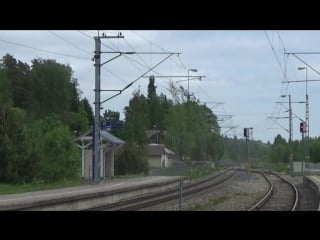 Finnish intercity train 955 and pendolino s958 in inkoo