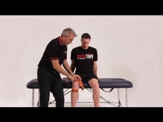 Rocktape application for knee pain