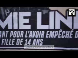 Lyon, french identitarians paid tribute to tommie lindh, a young swedish patriot who was killed by an immigrant rapist