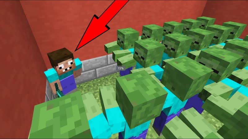 Злые зомби окружили профессионала и поймали его в ловушку в майнкрафт ! про против зомби апокалипсис