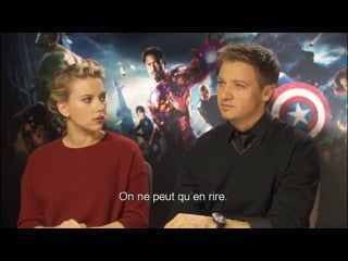 Interview exclu de scarlett johansson et jeremy rener avengers