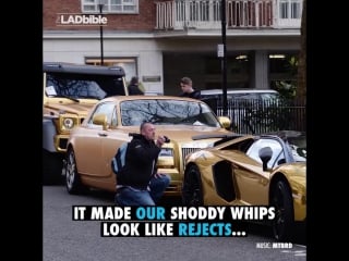 One guy came to london to show off his flashy cars, but this lad had the perfect response
