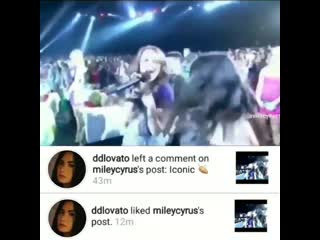 Demi lovato commented iconic on miley cyruss post with selena gomez ️ demi lovato comentó icónico en la publicación de @mile