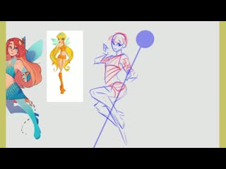 Winx redesign ✨ bloom and stella 【speedpaint】by looji