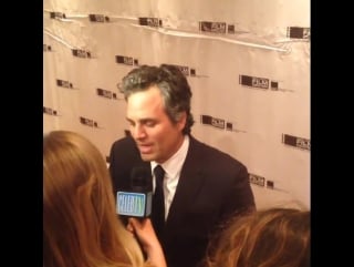 Mark ruffalo being interviewed by celebtv