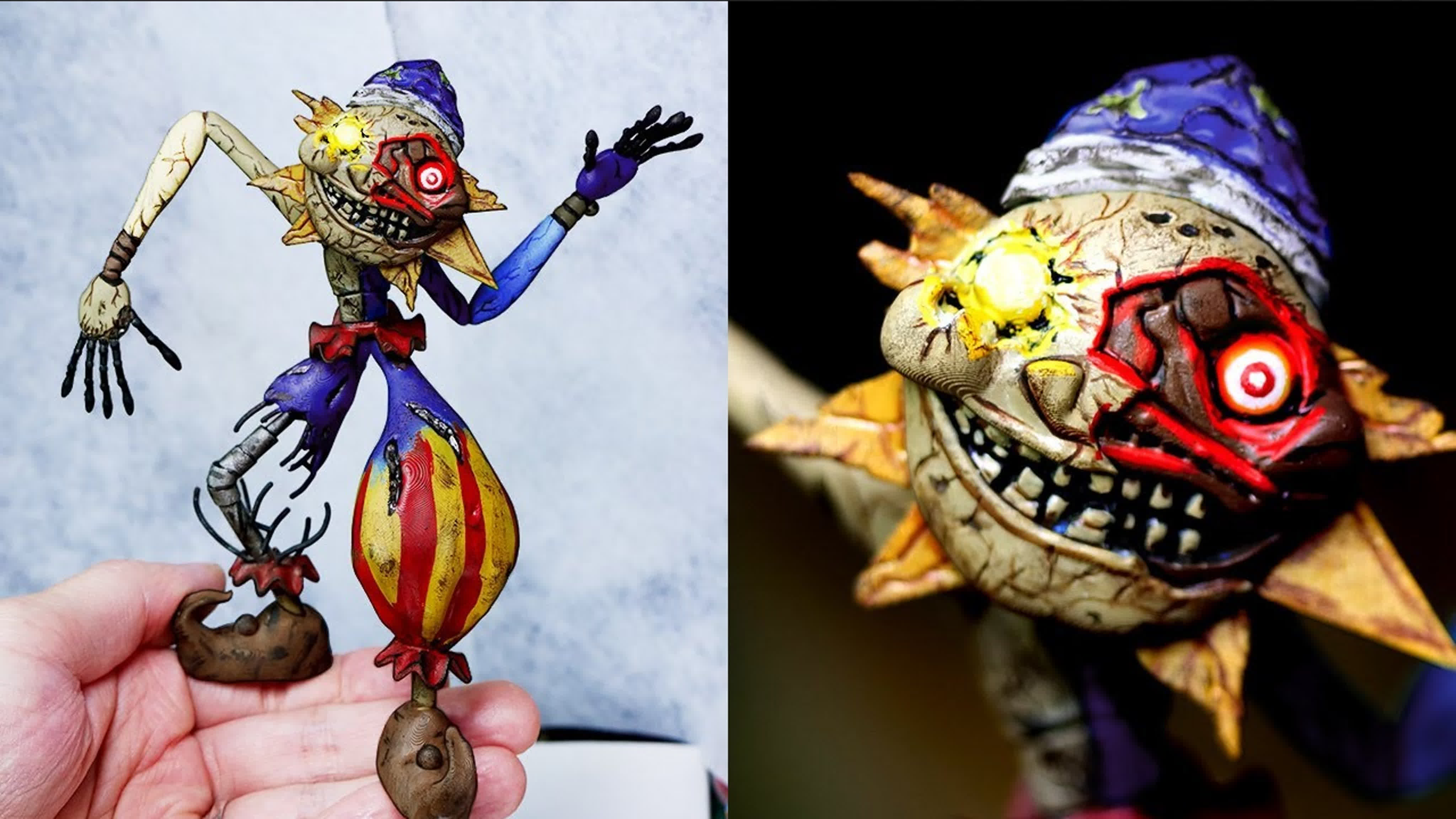 Making eclipse the dark side of the sun and moon sculptures timelapse fnaf  security breach ruin dlc