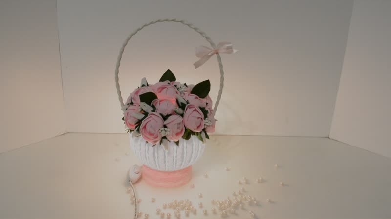 Светильник цветочная корзинка