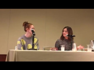 Jenna coleman and karen gillan panel at the boston comic con