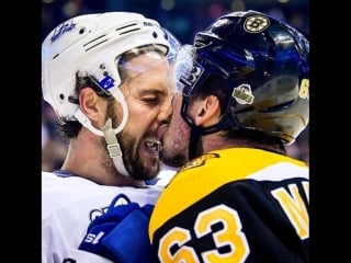 Brad marchand licks ryan callahan after scrum