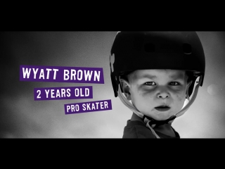 2 year old skateboarder with a diaper sponsor