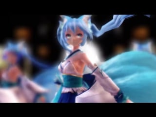 【mmd】着物風巫女衣装な九尾狐ミク達で「極楽浄土(gokuraku jodo)」(三味線ver 2eq)