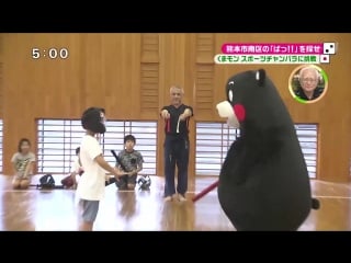 Japan kumamon and chanbara くまモン