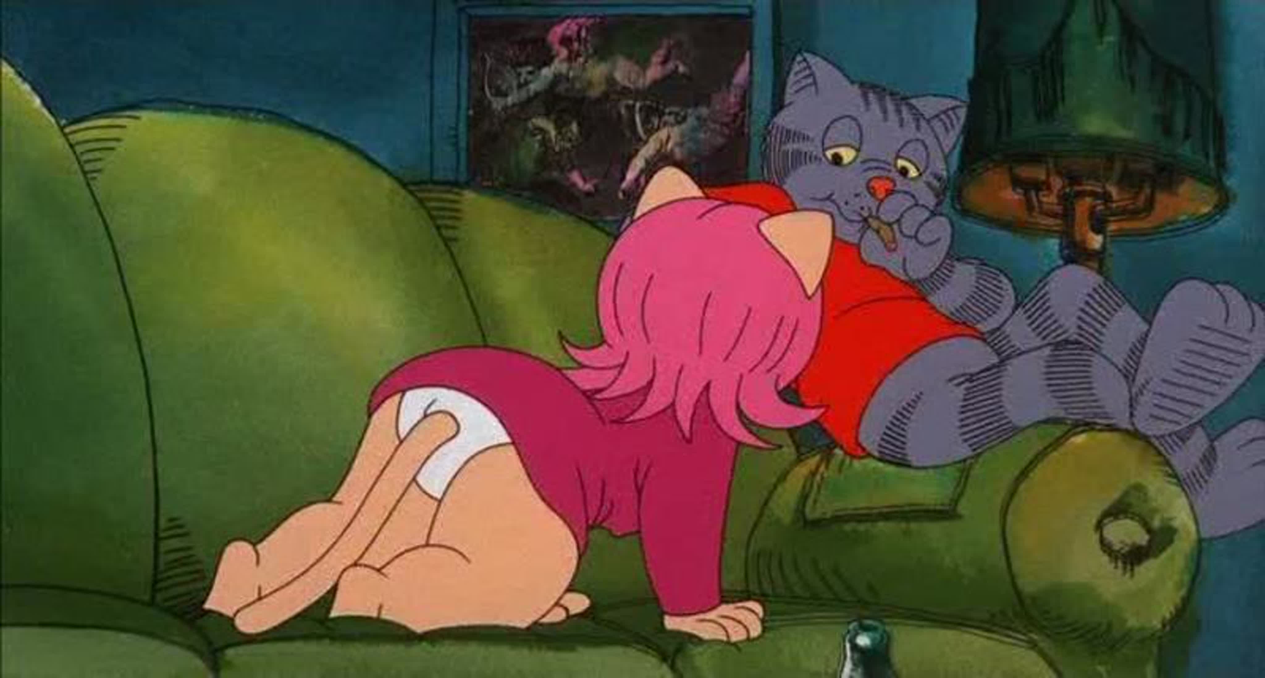 Девять жизней кота фрица (1974) / the nine lives of fritz the cat (1974) |  retro girl 18+