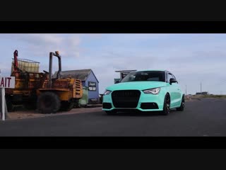 Audi a1 in tiffany blue on satin black wheels by 3sdm