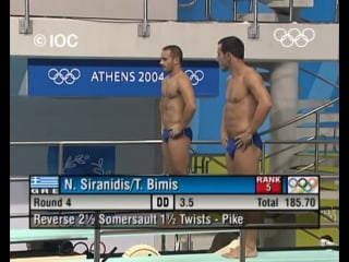 Greece win gold synchronized 3m springboard diving athens 2004 olympics