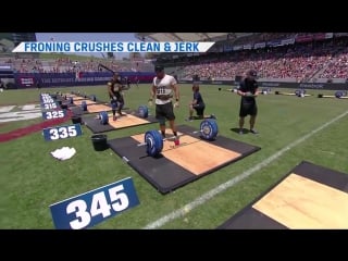 Froning crushes clean and jerk vs khalipa dominates burden run
