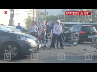 Предполагаемый виновник массового дтп в москве пытался сбежать на автобусе