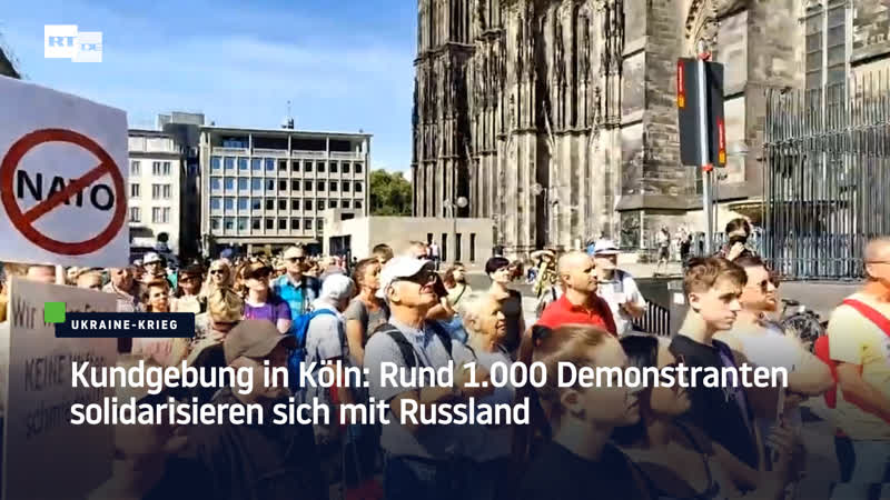 Kundgebung in köln rund demonstranten solidarisieren sich mit russland
