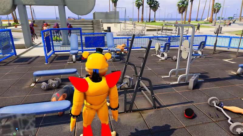 Как гламрок фредди спасал голден фредбера от нового соседа в гта 5 моды! fnaf gt