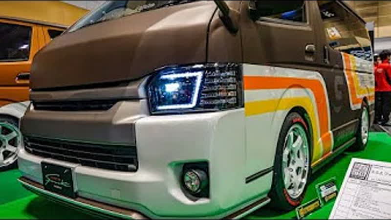 (4k)gr8 style toyota hiace 2020 تويوتا هايس ハイエース カスタム 200系 osaka auto messe 2020