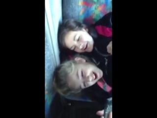 Chloe and brooke on the bus