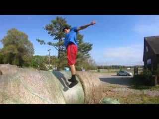 Steezy session on hay bales