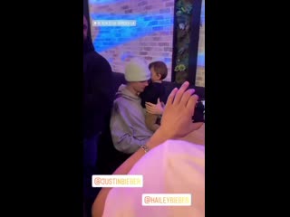 Justin and hailey bieber at black star burger