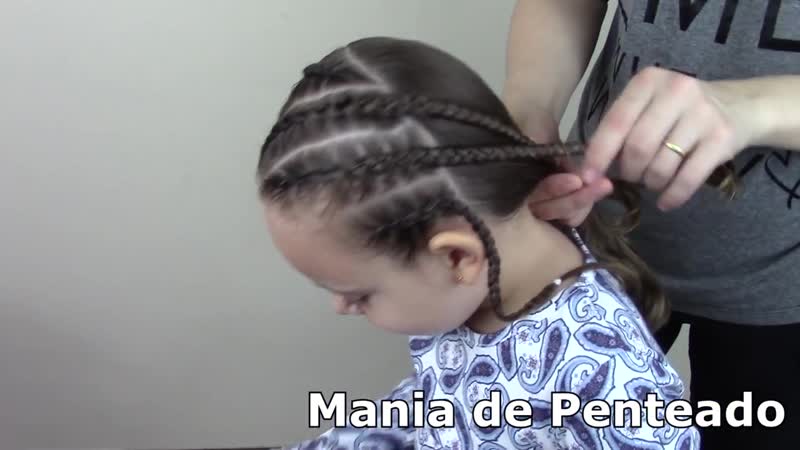 Penteado infantil com tran