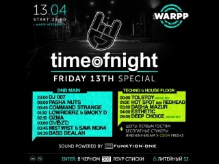 Timeofnight dnb friday 13th special @ warpp