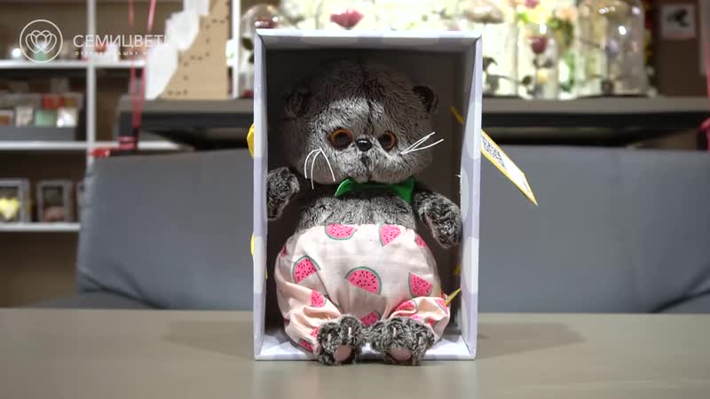 Басик baby в трусах в арбузик и с зеленым бантиком