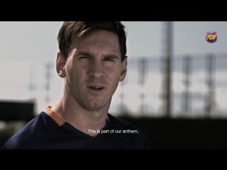 The fc barcelona first team players get behind the campaign 'tant se val d'on venim'