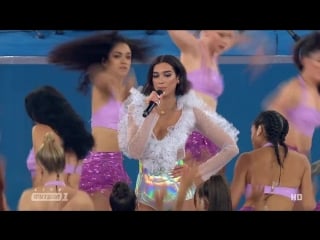 Dua lipa perform live at the uefa champions league final opening ceremony presented by pepsi